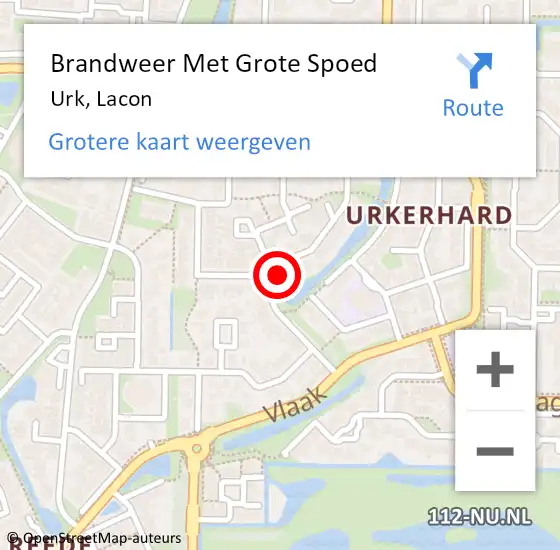 Locatie op kaart van de 112 melding: Brandweer Met Grote Spoed Naar Urk, Lacon op 17 december 2021 14:26