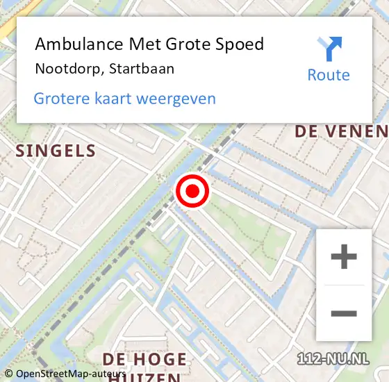 Locatie op kaart van de 112 melding: Ambulance Met Grote Spoed Naar Nootdorp, Startbaan op 17 december 2021 16:10