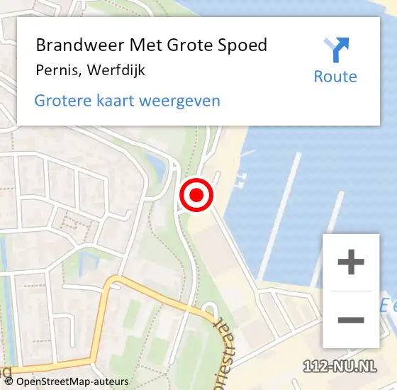 Locatie op kaart van de 112 melding: Brandweer Met Grote Spoed Naar Pernis, Werfdijk op 17 december 2021 17:17