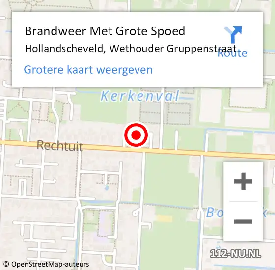 Locatie op kaart van de 112 melding: Brandweer Met Grote Spoed Naar Hollandscheveld, Wethouder Gruppenstraat op 17 december 2021 19:14