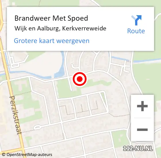 Locatie op kaart van de 112 melding: Brandweer Met Spoed Naar Wijk en Aalburg, Kerkverreweide op 17 december 2021 20:25