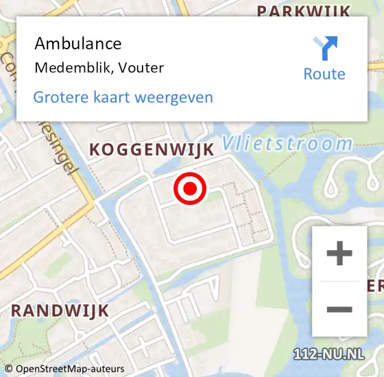 Locatie op kaart van de 112 melding: Ambulance Medemblik, Vouter op 17 december 2021 23:35