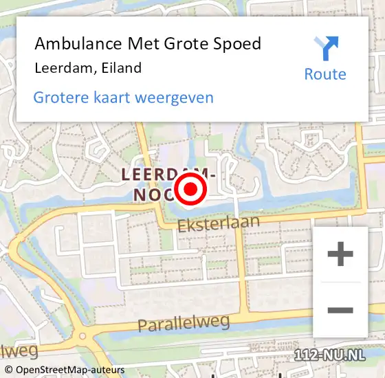 Locatie op kaart van de 112 melding: Ambulance Met Grote Spoed Naar Leerdam, Eiland op 18 december 2021 13:53