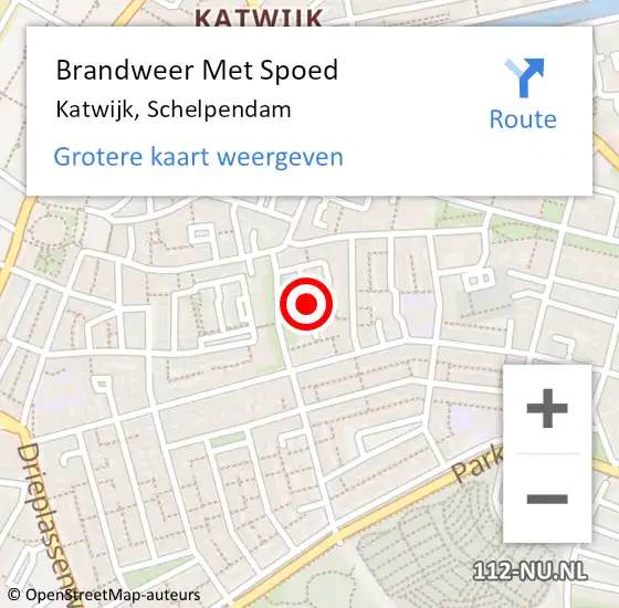 Locatie op kaart van de 112 melding: Brandweer Met Spoed Naar Katwijk, Schelpendam op 18 december 2021 16:31