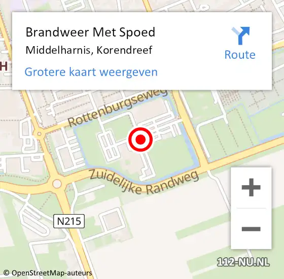 Locatie op kaart van de 112 melding: Brandweer Met Spoed Naar Middelharnis, Korendreef op 19 december 2021 03:56