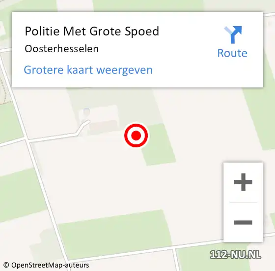Locatie op kaart van de 112 melding: Politie Met Grote Spoed Naar Oosterhesselen op 19 december 2021 14:00