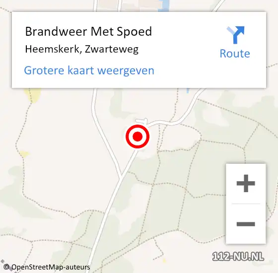 Locatie op kaart van de 112 melding: Brandweer Met Spoed Naar Heemskerk, Zwarteweg op 19 december 2021 15:51