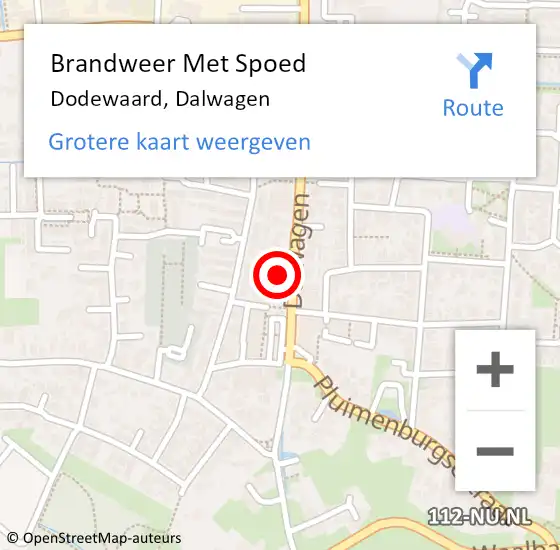 Locatie op kaart van de 112 melding: Brandweer Met Spoed Naar Dodewaard, Dalwagen op 20 december 2021 15:20