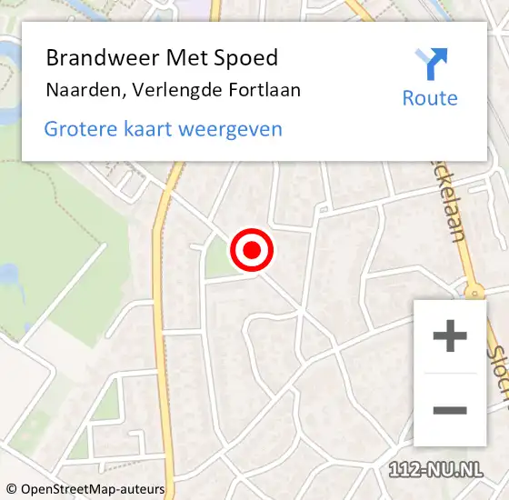 Locatie op kaart van de 112 melding: Brandweer Met Spoed Naar Naarden, Verlengde Fortlaan op 20 december 2021 15:50