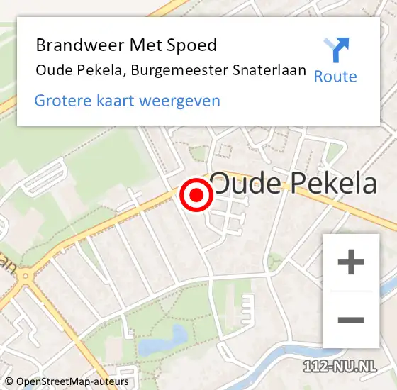 Locatie op kaart van de 112 melding: Brandweer Met Spoed Naar Oude Pekela, Burgemeester Snaterlaan op 20 december 2021 16:10