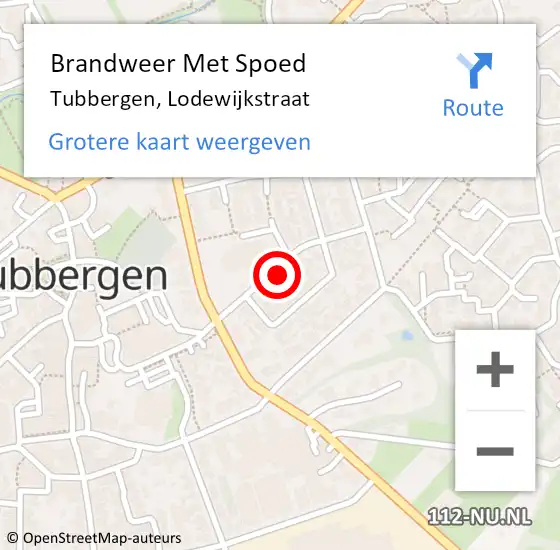 Locatie op kaart van de 112 melding: Brandweer Met Spoed Naar Tubbergen, Lodewijkstraat op 21 december 2021 05:37