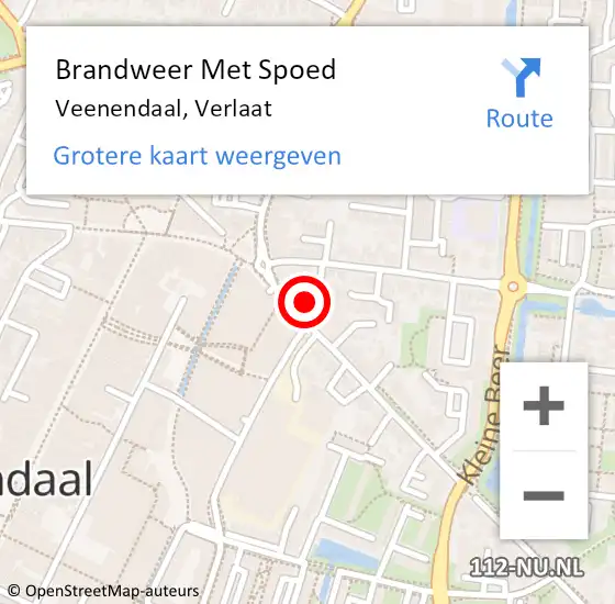Locatie op kaart van de 112 melding: Brandweer Met Spoed Naar Veenendaal, Verlaat op 21 december 2021 06:53