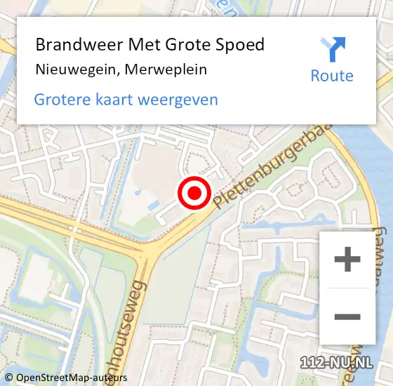 Locatie op kaart van de 112 melding: Brandweer Met Grote Spoed Naar Nieuwegein, Merweplein op 21 december 2021 09:19