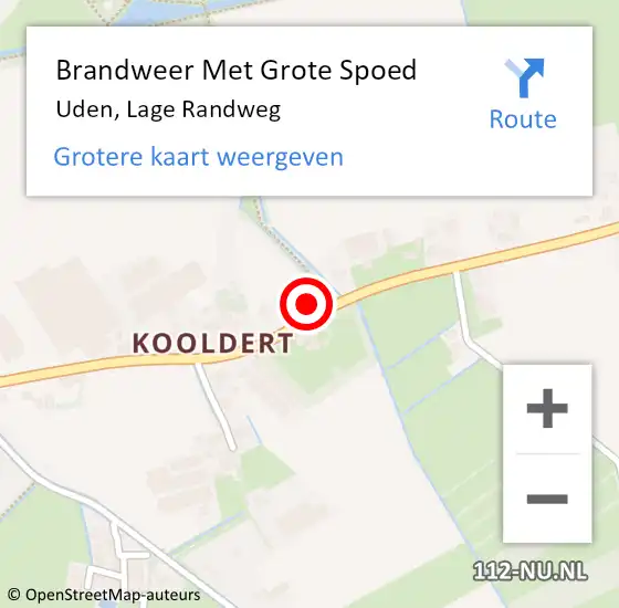 Locatie op kaart van de 112 melding: Brandweer Met Grote Spoed Naar Uden, Lage Randweg op 21 december 2021 12:12