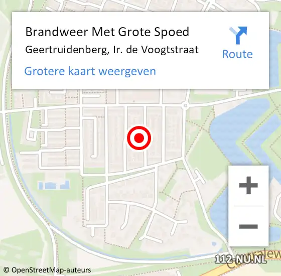 Locatie op kaart van de 112 melding: Brandweer Met Grote Spoed Naar Geertruidenberg, Ir. de Voogtstraat op 22 december 2021 08:30