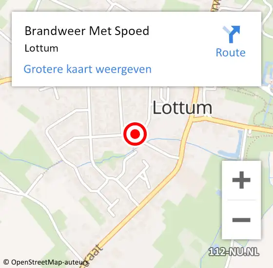 Locatie op kaart van de 112 melding: Brandweer Met Spoed Naar Lottum op 22 december 2021 11:43