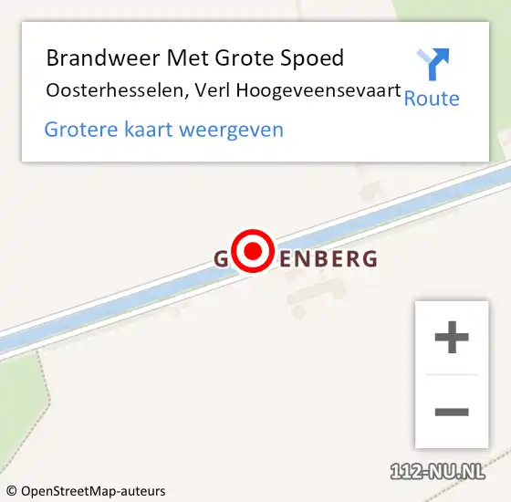 Locatie op kaart van de 112 melding: Brandweer Met Grote Spoed Naar Oosterhesselen, Verl Hoogeveensevaart op 3 juli 2014 05:27