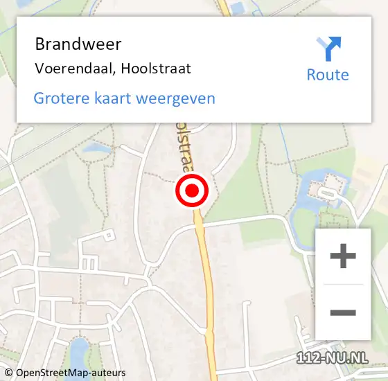 Locatie op kaart van de 112 melding: Brandweer Voerendaal, Hoolstraat op 3 juli 2014 05:39