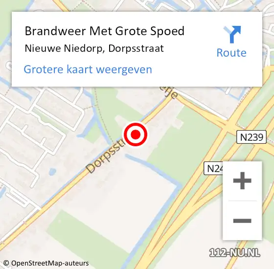 Locatie op kaart van de 112 melding: Brandweer Met Grote Spoed Naar Nieuwe Niedorp, Dorpsstraat op 22 december 2021 16:30