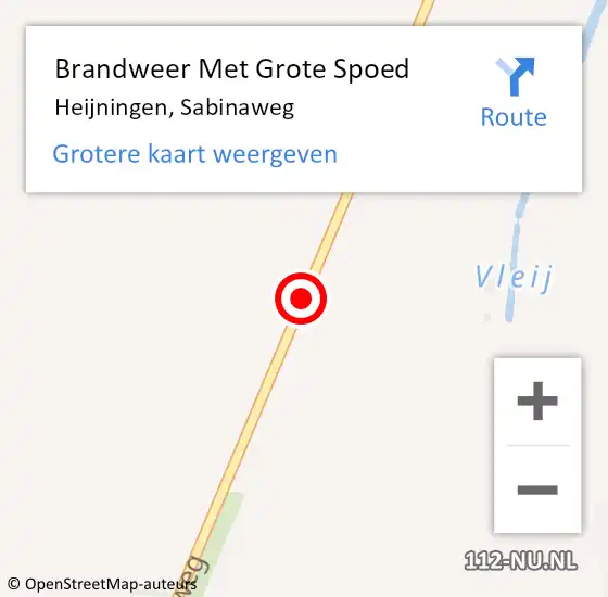 Locatie op kaart van de 112 melding: Brandweer Met Grote Spoed Naar Heijningen, Sabinaweg op 22 december 2021 19:49