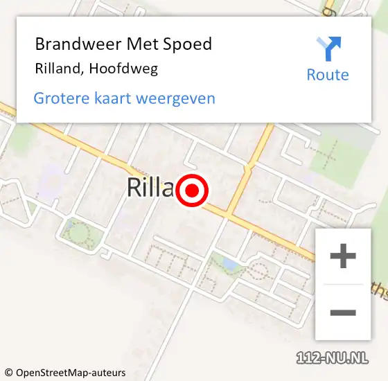 Locatie op kaart van de 112 melding: Brandweer Met Spoed Naar Rilland, Hoofdweg op 22 december 2021 20:07