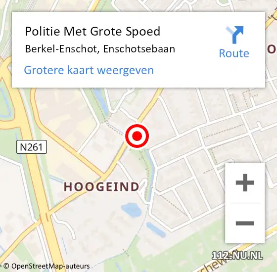 Locatie op kaart van de 112 melding: Politie Met Grote Spoed Naar Berkel-Enschot, Enschotsebaan op 22 december 2021 21:21