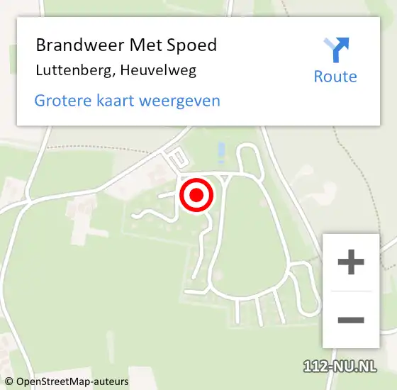 Locatie op kaart van de 112 melding: Brandweer Met Spoed Naar Luttenberg, Heuvelweg op 23 december 2021 15:22