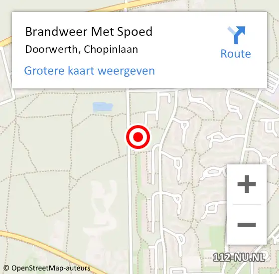 Locatie op kaart van de 112 melding: Brandweer Met Spoed Naar Doorwerth, Chopinlaan op 23 december 2021 16:25