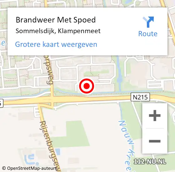 Locatie op kaart van de 112 melding: Brandweer Met Spoed Naar Sommelsdijk, Klampenmeet op 23 december 2021 18:45