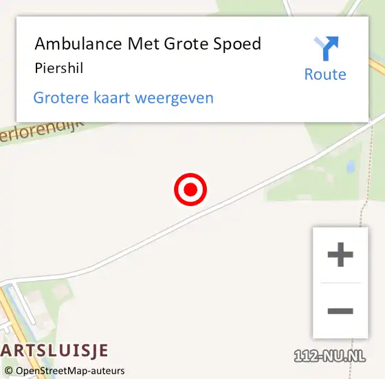 Locatie op kaart van de 112 melding: Ambulance Met Grote Spoed Naar Piershil op 23 december 2021 19:58