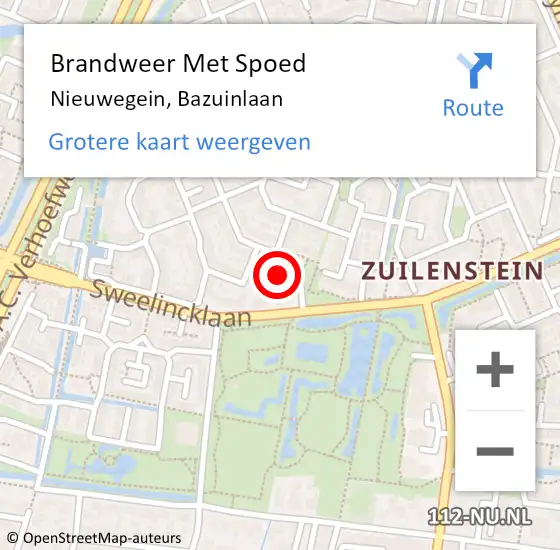 Locatie op kaart van de 112 melding: Brandweer Met Spoed Naar Nieuwegein, Bazuinlaan op 23 december 2021 22:28