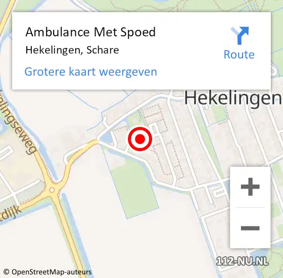 Locatie op kaart van de 112 melding: Ambulance Met Spoed Naar Hekelingen, Schare op 23 december 2021 22:59