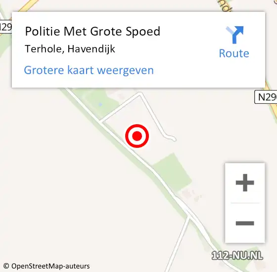 Locatie op kaart van de 112 melding: Politie Met Grote Spoed Naar Terhole, Havendijk op 24 december 2021 11:21
