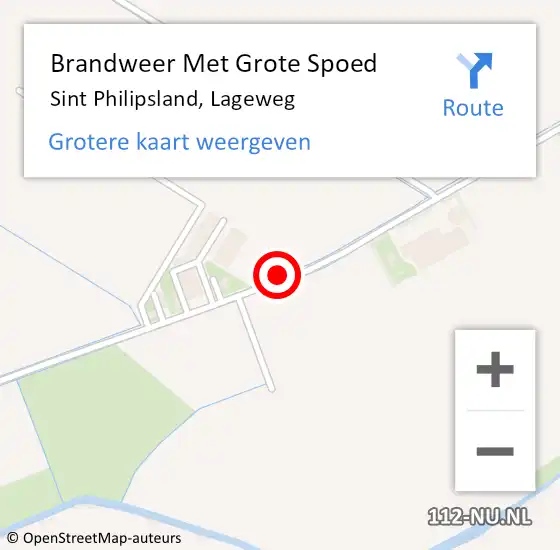 Locatie op kaart van de 112 melding: Brandweer Met Grote Spoed Naar Sint Philipsland, Lageweg op 25 december 2021 02:16