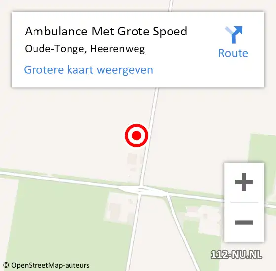 Locatie op kaart van de 112 melding: Ambulance Met Grote Spoed Naar Oude-Tonge, Heerenweg op 25 december 2021 10:31