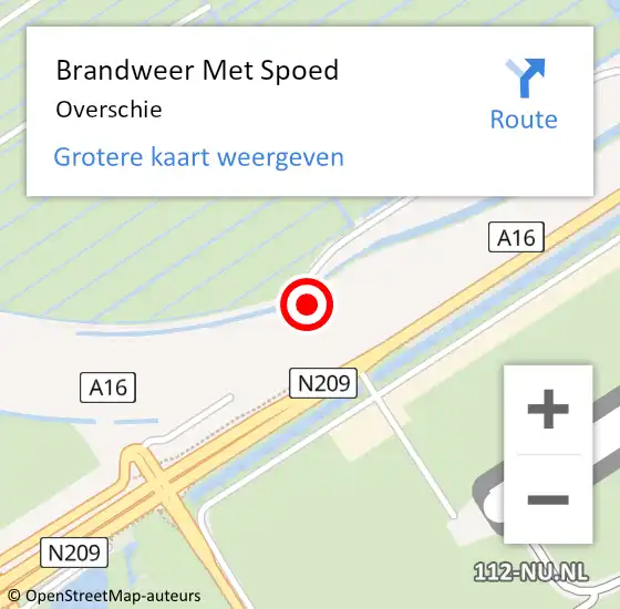 Locatie op kaart van de 112 melding: Brandweer Met Spoed Naar Overschie op 25 december 2021 11:24