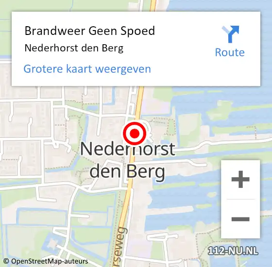 Locatie op kaart van de 112 melding: Brandweer Geen Spoed Naar Nederhorst den Berg op 3 juli 2014 11:23