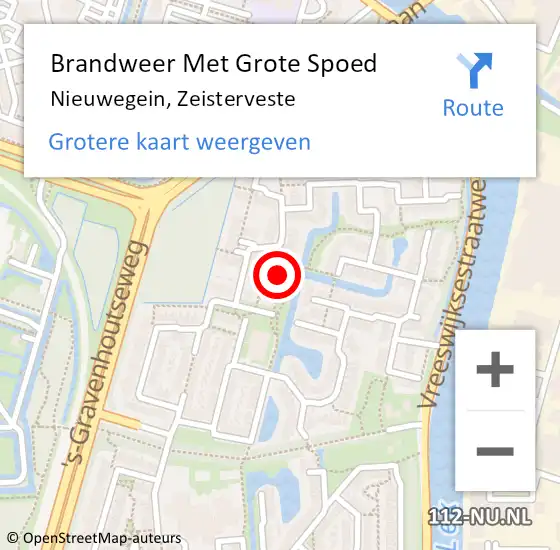 Locatie op kaart van de 112 melding: Brandweer Met Grote Spoed Naar Nieuwegein, Zeisterveste op 25 december 2021 16:46