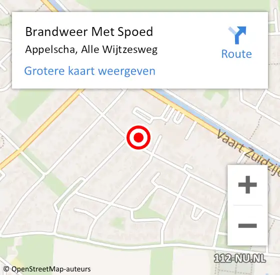 Locatie op kaart van de 112 melding: Brandweer Met Spoed Naar Appelscha, Alle Wijtzesweg op 25 december 2021 19:39