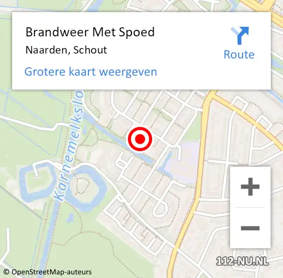 Locatie op kaart van de 112 melding: Brandweer Met Spoed Naar Naarden, Schout op 25 december 2021 21:03