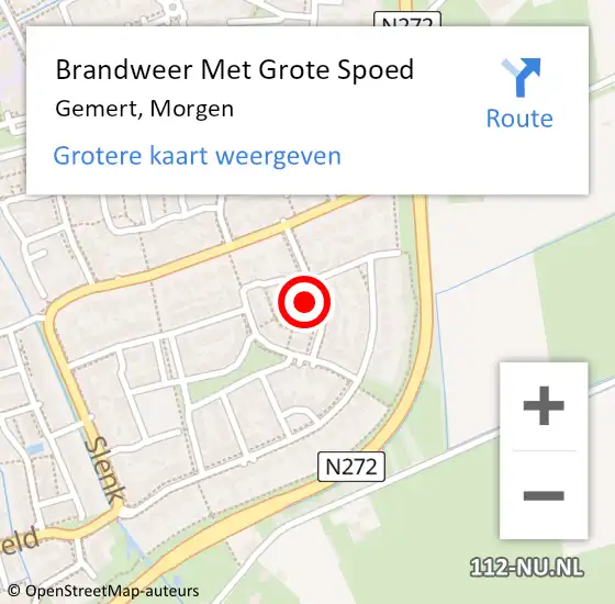 Locatie op kaart van de 112 melding: Brandweer Met Grote Spoed Naar Gemert, Morgen op 25 december 2021 22:30