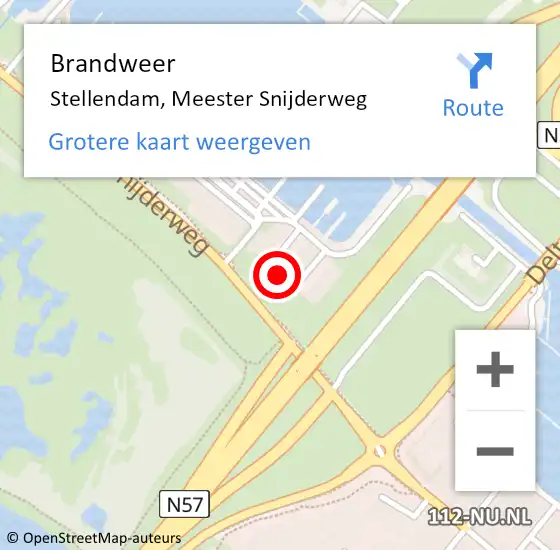 Locatie op kaart van de 112 melding: Brandweer Stellendam, Meester Snijderweg op 26 december 2021 00:09