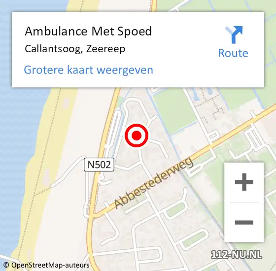 Locatie op kaart van de 112 melding: Ambulance Met Spoed Naar Callantsoog, Vloedlijn op 26 december 2021 05:16