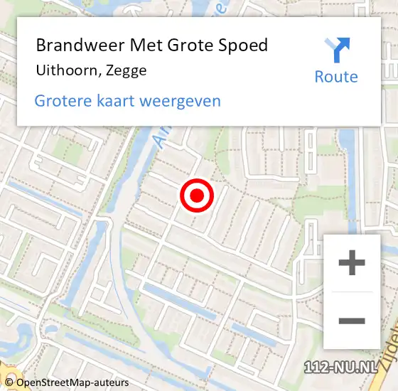 Locatie op kaart van de 112 melding: Brandweer Met Grote Spoed Naar Uithoorn, Zegge op 26 december 2021 08:33