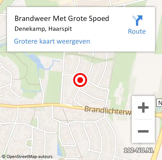 Locatie op kaart van de 112 melding: Brandweer Met Grote Spoed Naar Denekamp, Haarspit op 26 december 2021 14:16