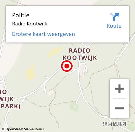 Locatie op kaart van de 112 melding: Politie Radio Kootwijk op 26 december 2021 15:52