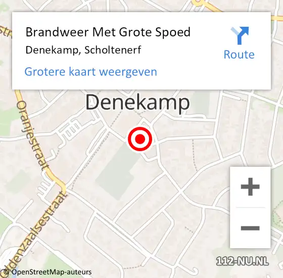 Locatie op kaart van de 112 melding: Brandweer Met Grote Spoed Naar Denekamp, Scholtenerf op 26 december 2021 22:47