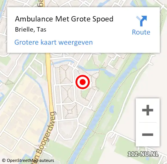 Locatie op kaart van de 112 melding: Ambulance Met Grote Spoed Naar Brielle, Tas op 26 december 2021 23:33