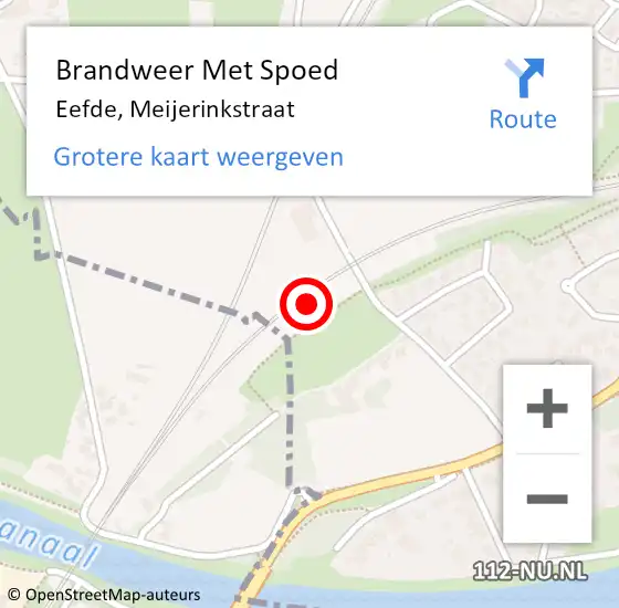 Locatie op kaart van de 112 melding: Brandweer Met Spoed Naar Eefde, Meijerinkstraat op 26 december 2021 23:45