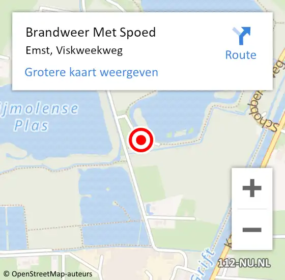 Locatie op kaart van de 112 melding: Brandweer Met Spoed Naar Emst, Viskweekweg op 27 december 2021 02:30